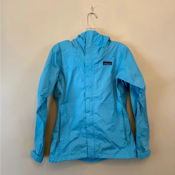 Patagonia Jacket Women’s XS Blue Full Zip Torrentshell Hooded Rain Windbreaker - Picture 1 of 14